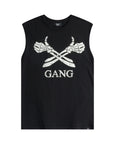 GANG MUSCLE TEE / JET BLACK
