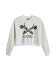 CROPPED GANG SWEATSHIRT / WHITE