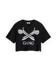 CROPPED GANG TEE / JET BLACK