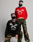 CROPPED GANG SWEATSHIRT / BANDANA RED