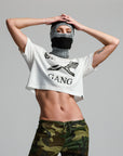 CROPPED GANG TEE / WHITE