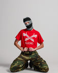 CROPPED GANG TEE / BANDANA RED