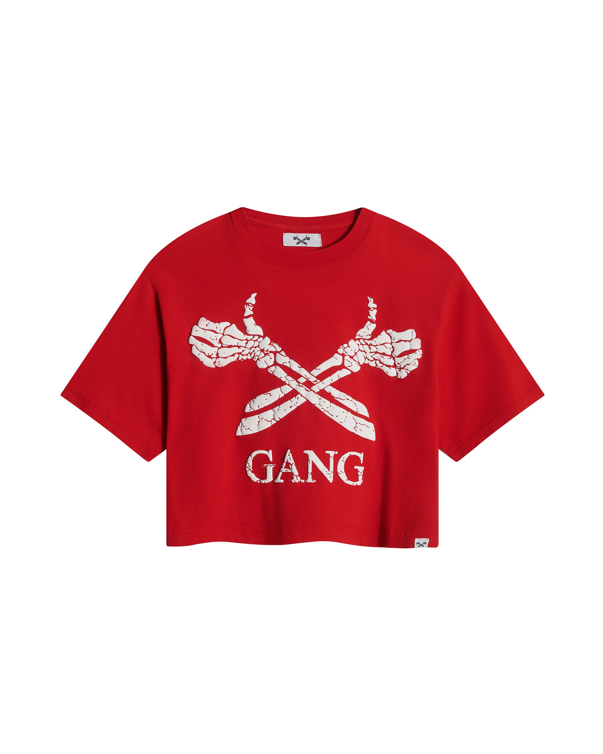 CROPPED GANG TEE / BANDANA RED