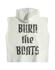 SLEEVELESS RAW GANG HOODIE / WHITE