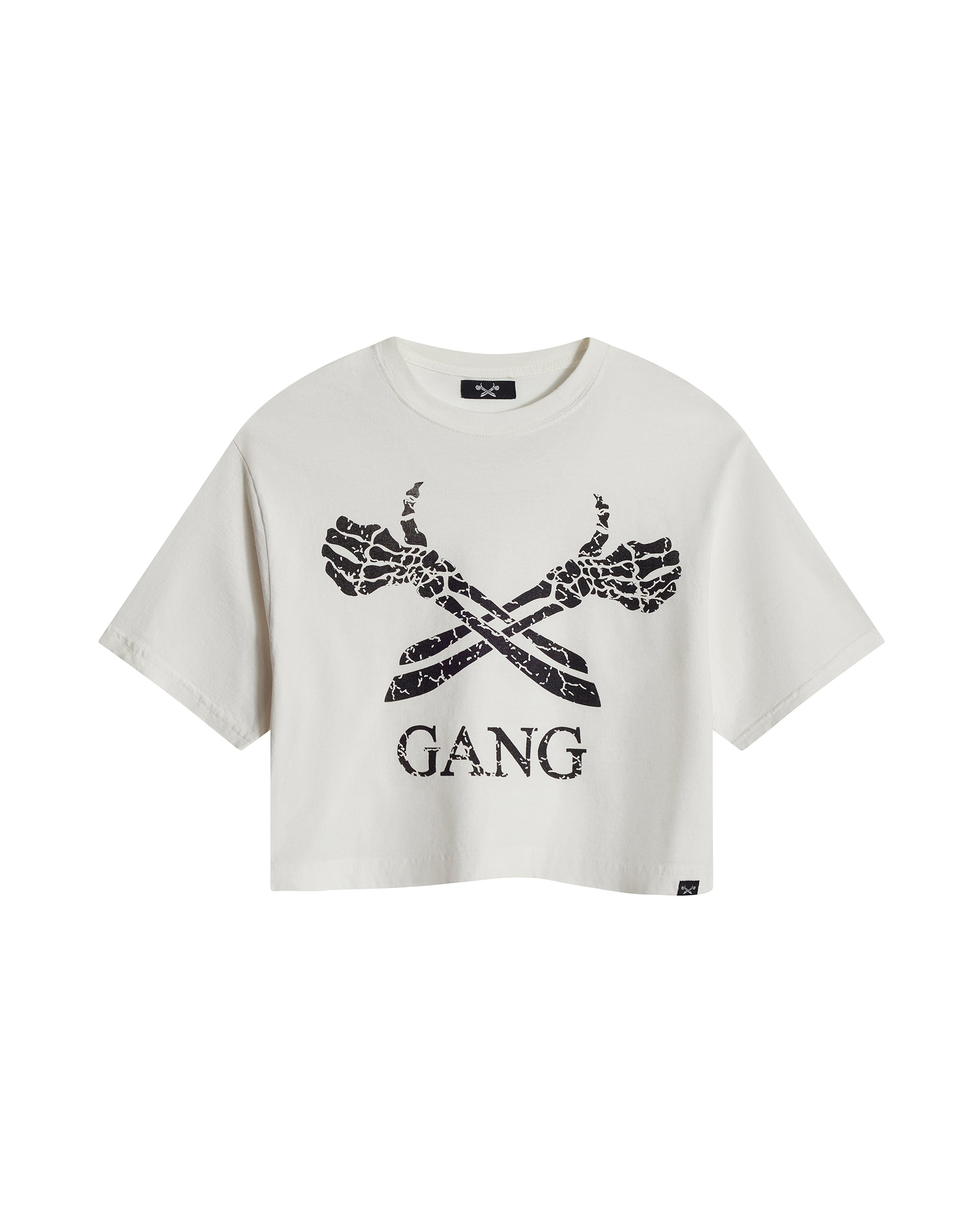 CROPPED GANG TEE / WHITE