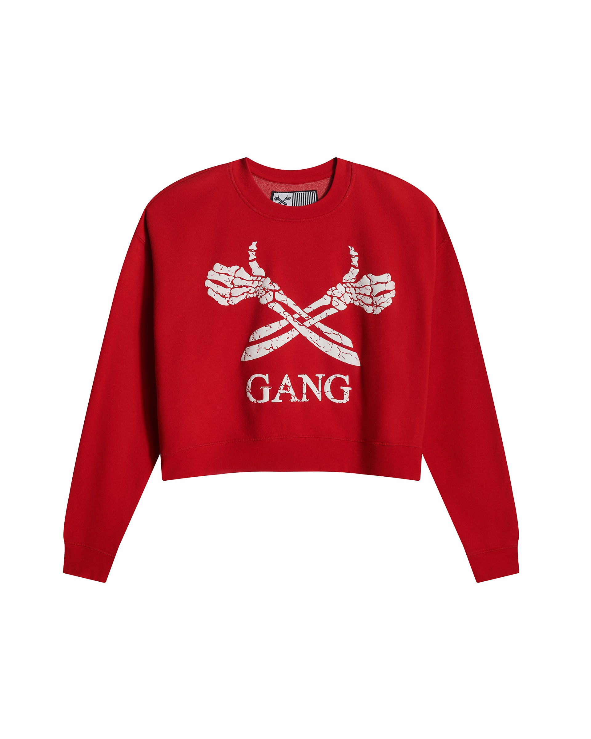 CROPPED GANG SWEATSHIRT / BANDANA RED