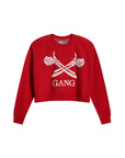 CROPPED GANG SWEATSHIRT / BANDANA RED