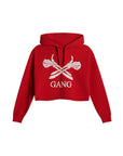 CROPPED GANG HOODIE / BANDANA RED