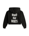 CROPPED GANG HOODIE / JET BLACK