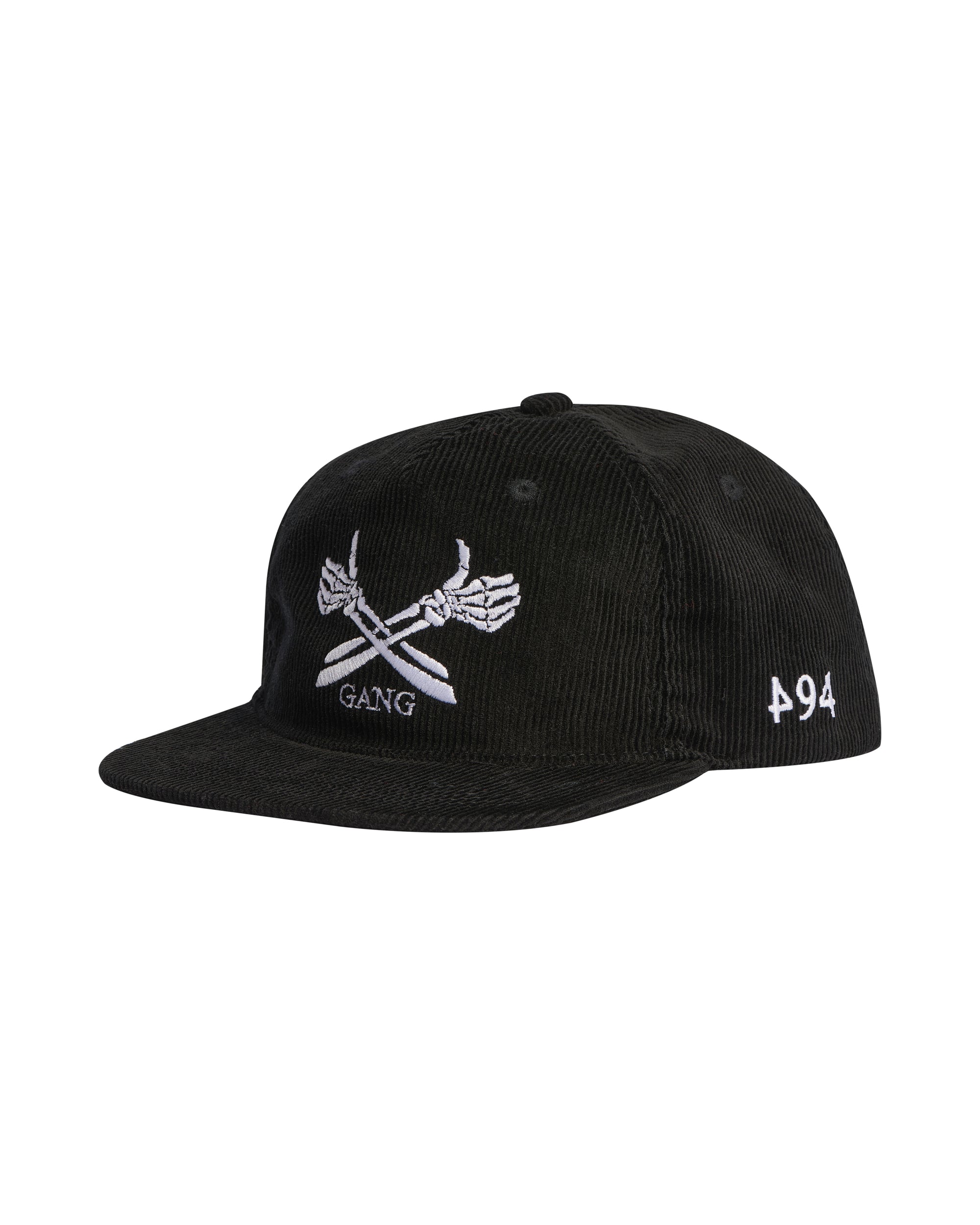 COURDROY LOW BRIM TRUCKER HAT / JET BLACK