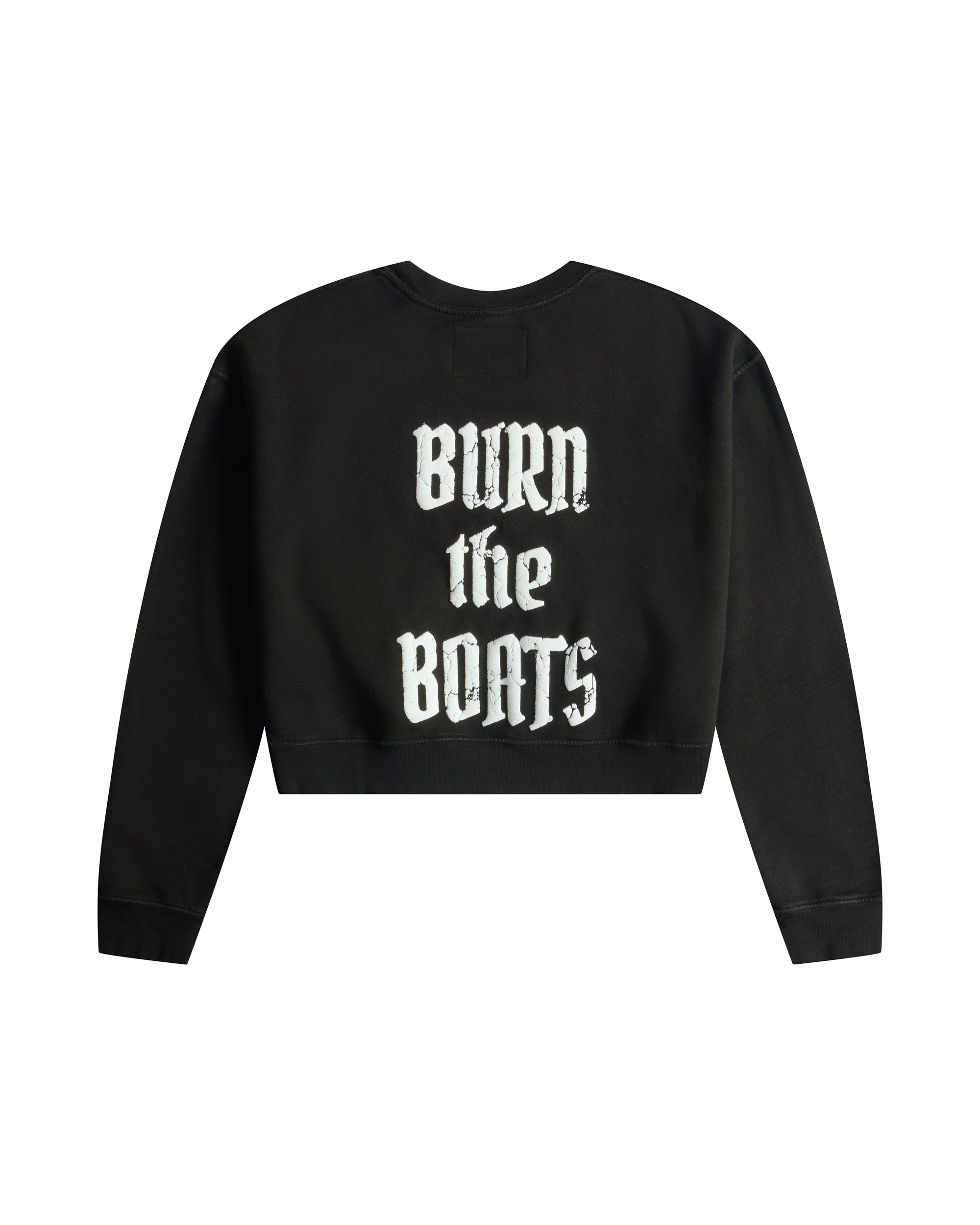 CROPPED GANG SWEATSHIRT / JET BLACK