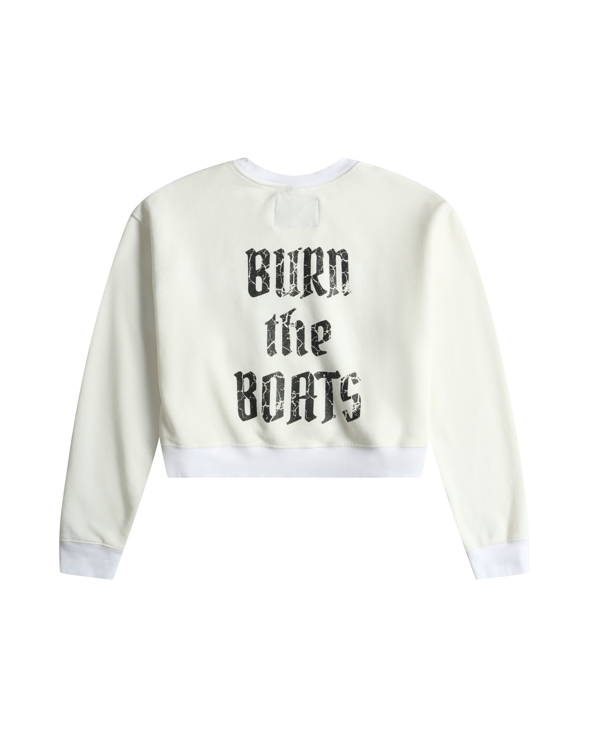 CROPPED GANG SWEATSHIRT / WHITE