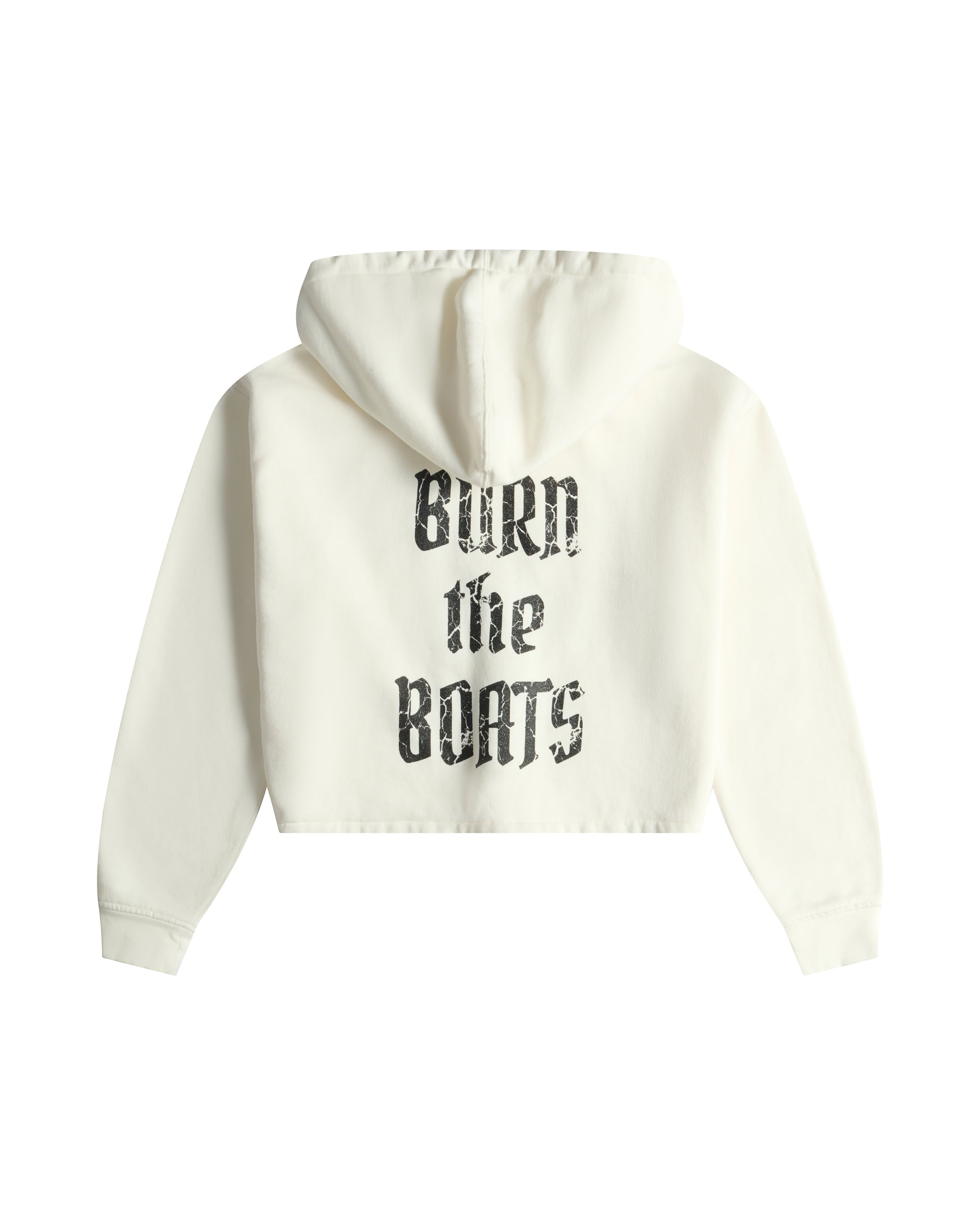 CROPPED GANG HOODIE / WHITE