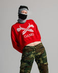 CROPPED GANG SWEATSHIRT / BANDANA RED