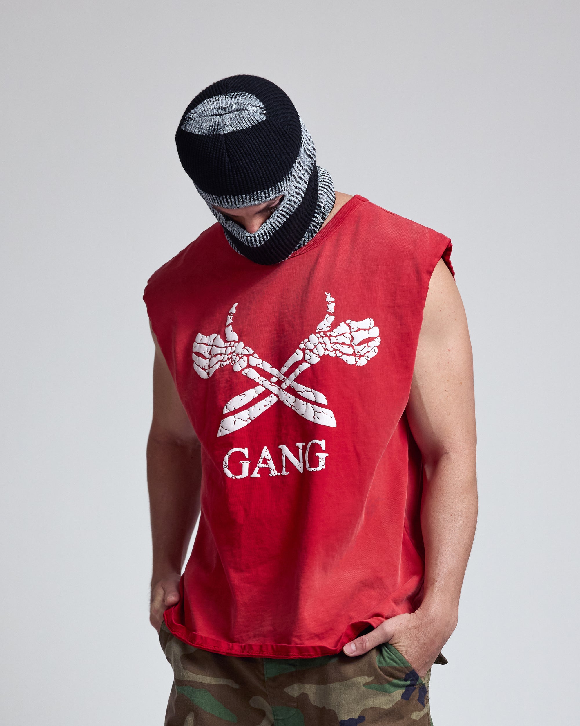 GANG MUSCLE TEE / BANDANA RED