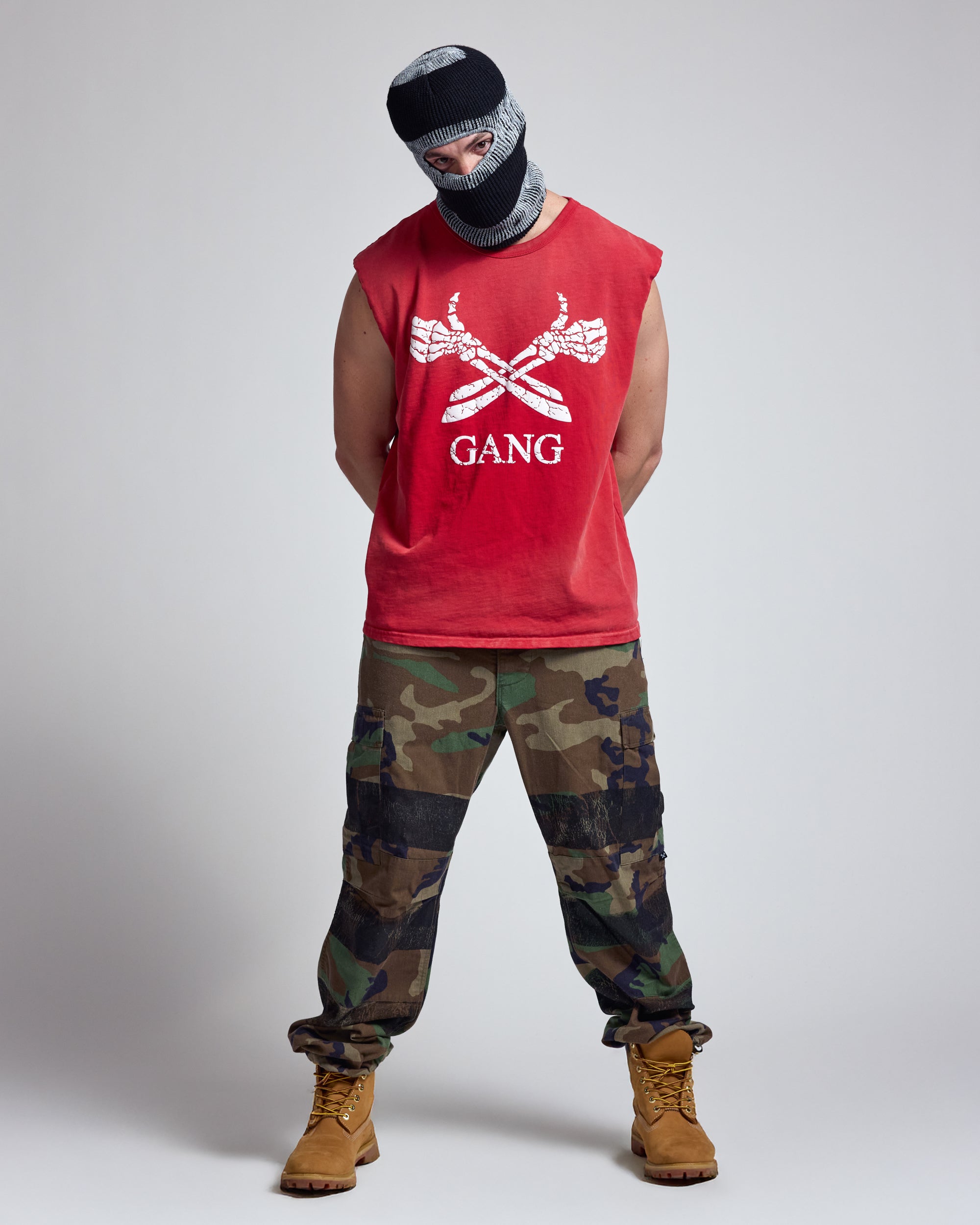 GANG MUSCLE TEE / BANDANA RED
